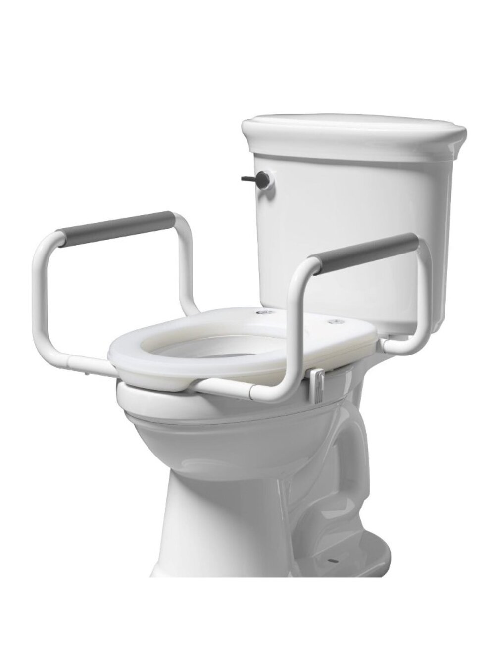 R&T 2" Toilet Seat Riser with Handles – Comfortable Raised Toilet Seat for Senio